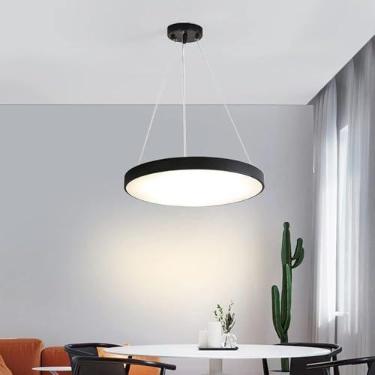 Imagem de Norte da Europa Sala de Jantar Sala de Jantar Dimming Lustre Led Forma Redonda Personalidade Criatividade Sala de Estar Quarto Estudo Luzes Pendentes, Decoração Moderna