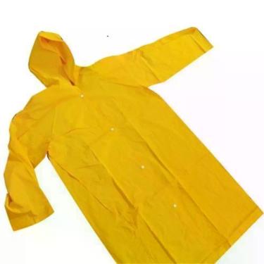 Imagem de Capa De Chuva Laminada Gg Amarela Com Manga E Capuz - Pvc - Plastcor