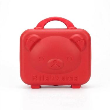 Imagem de Mini Maleta Para Maquiagens Viagem Tipo Frasqueira Modelo Ursinho Rígi