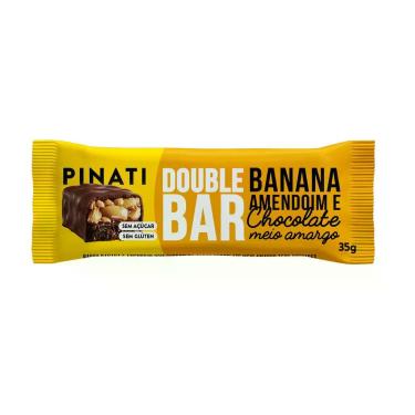 Imagem de Barra Pinati Double Bar Banana Amendoim e Chocolate Meio Amargo 35g