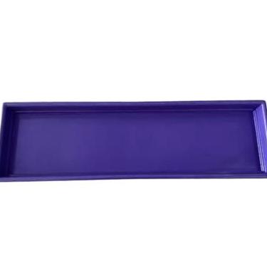 Imagem de Prato para Vaso de Planta，Prato para Floreira Vaso Jardineira Retangular(Roxo,Prato 50cm)