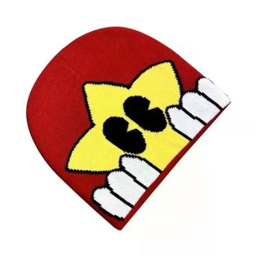 Imagem de Gorro De Lã Tricotado Estampado Y2K Unissex, Acessórios De Moda Hip Ho