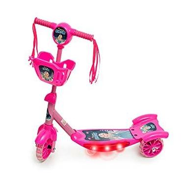 Imagem de PATINETE 3 RODAS MUSICAL COM LUZ LED PRINCESA SNOW ROSA BH STORE