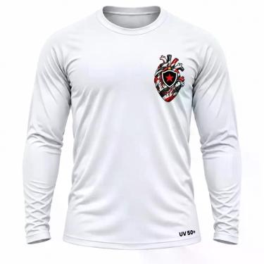 Imagem de Camisa Uv +50 Botafogo da Paraíba Torcedor Coração Belo cor:BrancoTama