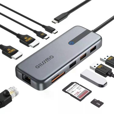 Imagem de Estação de acoplamento para laptop GIISSMO 10 em 1 com monitor duplo W