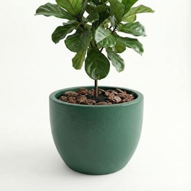 Imagem de Genérico, Cachepot Quadrado de Tecido, Uso Interno, Tamanho M, Branco, Lona Crua, Vaso para Plantas, Quadrado, Chão, Plantador, 15x12x11 cm