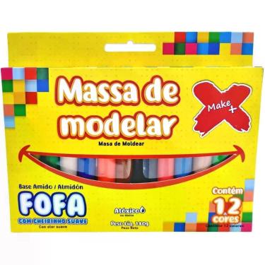 Imagem de Massa para Modelar Fofa 12 Cores 180G - Make+