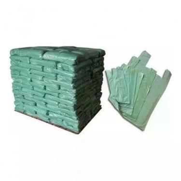 Imagem de Sacola Reciclada 30x40 para Transporte de Produtos Suporta Até 5 kg Reforçada Azul Higipack Pacote com 1.000 Unidades
