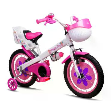 Imagem de Bicicleta Infantil Aro 16 Magic Joy Cestinha e Cadeirinha - - Pro-X, B