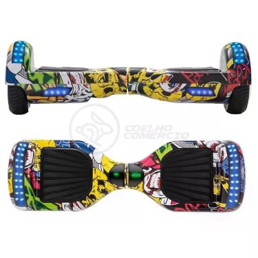 Imagem de Hoverboard Infantil Skate Elétrico Arte Urbana Led Grafite