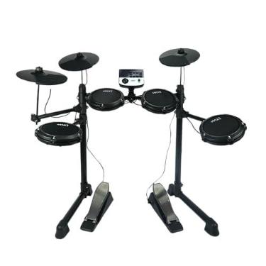 Imagem de Bateria Eletrônica Digital MXT, 4 Pads de Bateria, 3 Pratos, Módulo de Som, Pedais, Preta