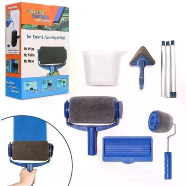 Imagem de Kit Rolo de Pintura 8 Peças Paint Runner Pro com Reservatório para Parede e Teto sem Respingo