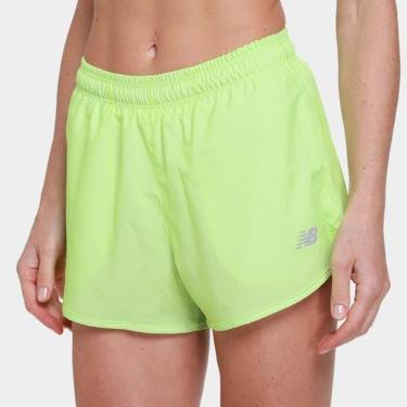 Imagem de Short New Balance Sport Essentials Run 3 Feminino, Verde claro, M