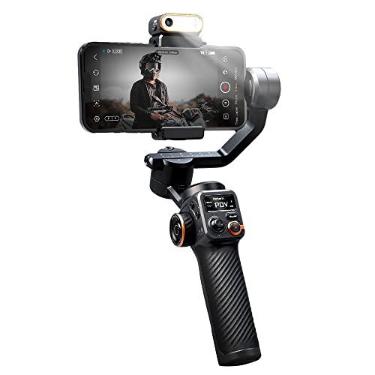 Imagem de LAURAG iSteady M6 Kit 3-Axis Smartphone Gimbal Stabilizer Anti-vibração Phone Vlog Gimbal 360° Rotatable OLED Tela grande com AI Vision Sensor & Fill Light Module Mini Tripé Storage Case 400g