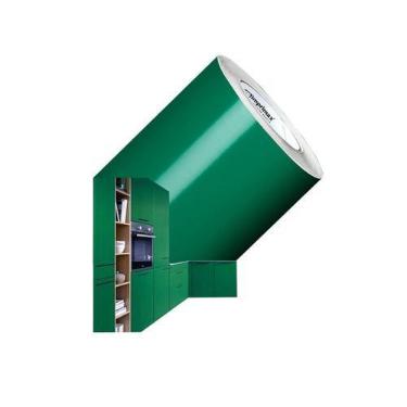 Imagem de Vinil Adesivo Envelopamento 4Mx50cm Verde Bandeira Adherent Contact - 