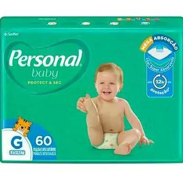 Imagem de FRALDA DESCARTÁVEL PERSONAL PROTECT &amp SEC G C/60 8 Á 12,5KG
