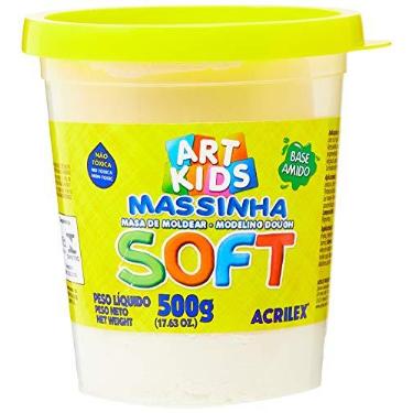 Imagem de Acrilex Soft Massa de Modelar, Branco (Neve), 500 g