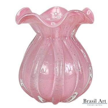 Imagem de Vaso Trouxinha Decorativa M Rosa Italy Delicado e Elegante - Lyor