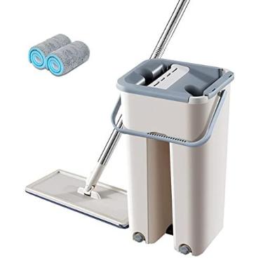Imagem de Doaf Esfregão Flat Mop Com Balde Magico e 2 Refíl(FF2414)