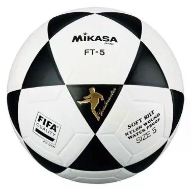 Imagem de Bola Mikasa FT-5 De Futevôlei, Branco com preto