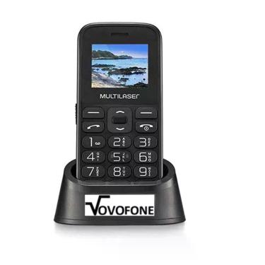 Imagem de Celular vovofone 2g botão sos teclas grandes + base - MULTILASER