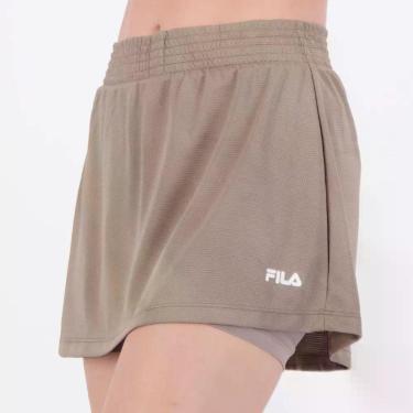 Imagem de Shorts Saia Fila Flow III Feminina Marrom, P