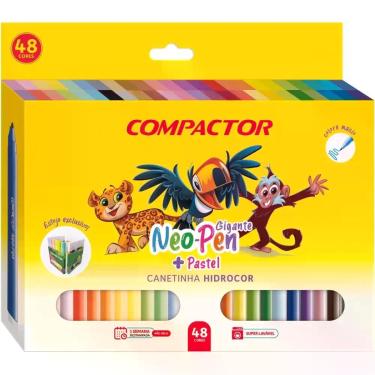 Imagem de Caneta Hidrografica NEO-PEN Gigante Pastel 48CORES PCT.C/05 - Compacto