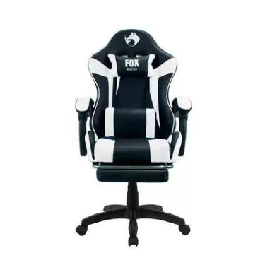 Imagem de Cadeira Gamer Fox Racer Zerda, Branco, Com Apoio De Pe
