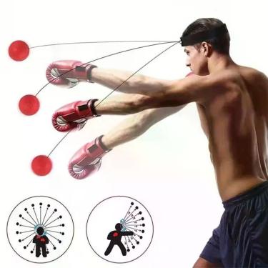 Imagem de Kit Simples de Boxe Bola de Reflexo para Treinar em Casa