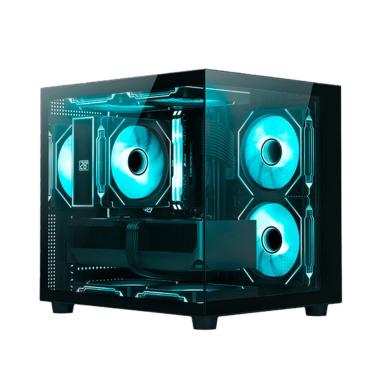 Imagem de Gabinete Gamer Aquário C3Tech MT-G720BK - Vidro Temperado - Até 7 Fans - Micro ATX - Preto
