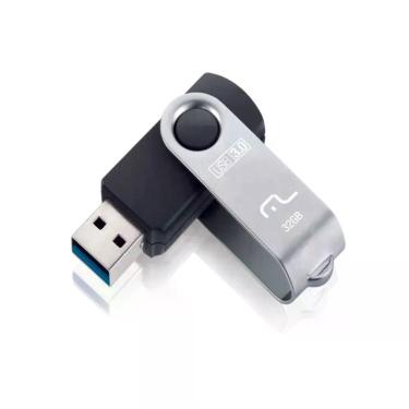 Imagem de Pen Drive Multilaser PD989 USB 3.0 Twist 32GB Preto