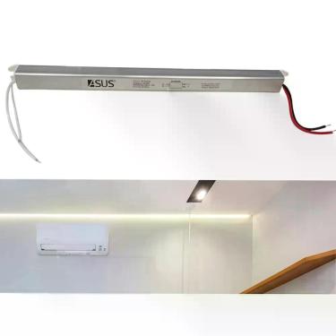 Imagem de Fonte Slim Drive 48w 12v 4a Bivolt Perfil Fita Led Lustre Multiuso Luminaria