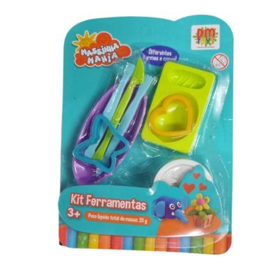 Imagem de Massinha Mania Kit Ferramentas Cartela Dm Toys, Modelo 01