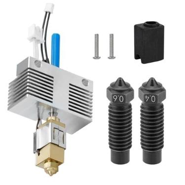 Imagem de Olzzdda Hotend Para Elegoo Neptune 4 Plus/Neptune 4 Max Cabeça De Impressão De Cerâmica Extrusora Kit De Extremidade Quente Bloco Aquecedor Cartucho De Calor Termistor Com 2 Peças Extras Bico De Aço
