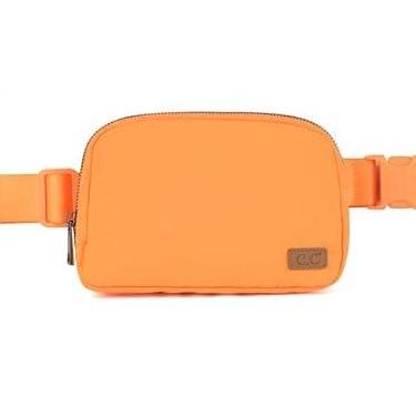 Imagem de C.C Bolsa de cinto feminina – pochete acolchoada com alça ajustável, ideia de presente moderno, Laranja, 7.8 x 2.4 x 5 inches, Bolsas de cintura modernas
