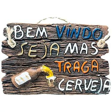 Imagem de Placa de Churrasco Decorativa - Cantinho do Churrasco - Bem Vindo Seja, Mas Traga Cerveja