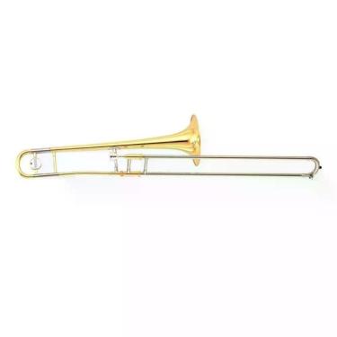 Imagem de Trombone Tenor YSL-354E Resposta Rápida Laqueamento Dourado com Case Yamaha