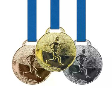 Imagem de 30 Medalhas Corrida Metal 35mm Ouro Prata Bronze - Gedeval
