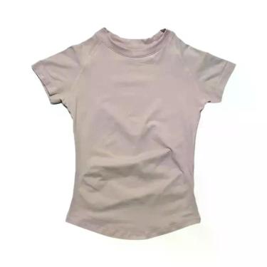 Imagem de Camiseta Esportiva Feminina Respirável E Elástica Com Gola Redonda E M
