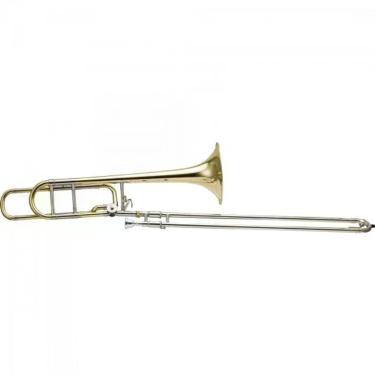 Imagem de Trombone de Vara Tenor Bb-F HSL-801L Laqueado com Estojo Luxo para Músicos Iniciantes Harmonics