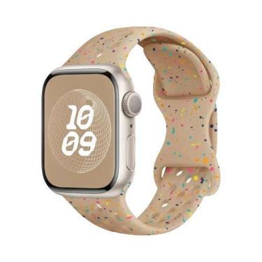 Imagem de Pulseira De Silicone Respirável Para Apple Watch 44mm 45mm 40mm 41mm 3