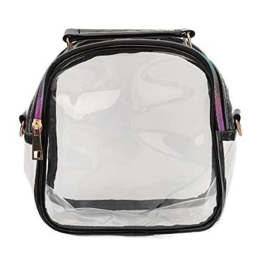 Imagem de Bolsa Transparente Sacola do Mensageiro Com Alça de Ombro, TPU Impermeável do PVC, Grande Capacidade, Passa Facilmente Verificações de Segurança