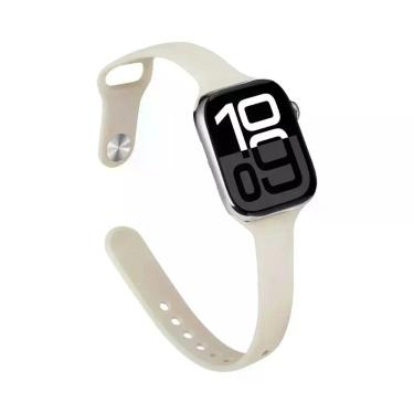 Imagem de Pulseira De Silicone Slim Para Apple Watch 45mm 44mm 40mm 41mm Bracele