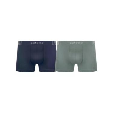 Imagem de Kit/2 Cueca Boxer Selene 12150.001 Infantil Sem Costura Algodão T. M/E