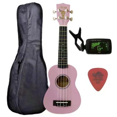 Imagem de Ukulele Rosa Seven Soprano Suk-07 PI C/ Capa e Afinador - Seven Guitar