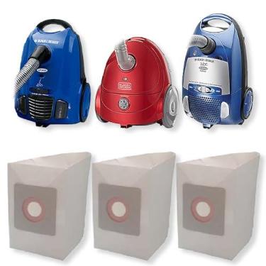 Imagem de 3 Sacos Descartável Filtro Coletor Refil Aspirador de Pó Black e Decker A1 LAS3000 AP 3000 Cartucho Bag