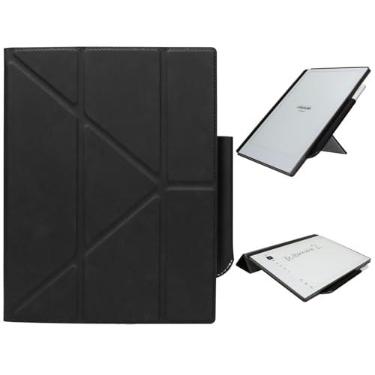 Imagem de ZhaoCo Capa para tablet de papel reMarkable 2 de 10,3 polegadas lançado em 2020, capa protetora fina e leve com suporte para caneta - preta