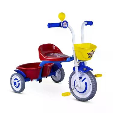 Imagem de Triciclo Infantil Motoca 3 Rodas Com Cesinha E Buzina Menina Menino Na