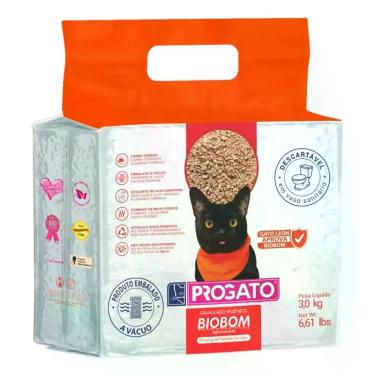 Imagem de Granulado Higiênico P Gatos Biodegradável Progato Biobom 3kg