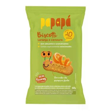 Imagem de Biscotti Papapá 10+ Meses Sabor Laranja e Cenoura 60g - Girassol